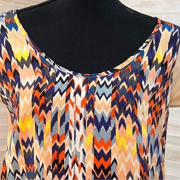3/$25 Anthropologie Maeve Grafica Silk Top S - Picture 3 of 12